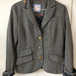 Herringbone blazer with gold ACCENT